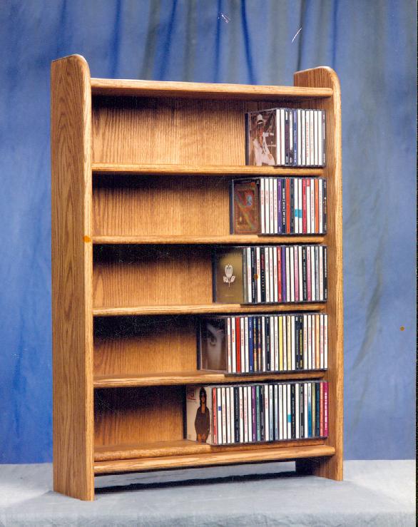 Solid Oak 5 Shelf CD Cabinet. The main picture.