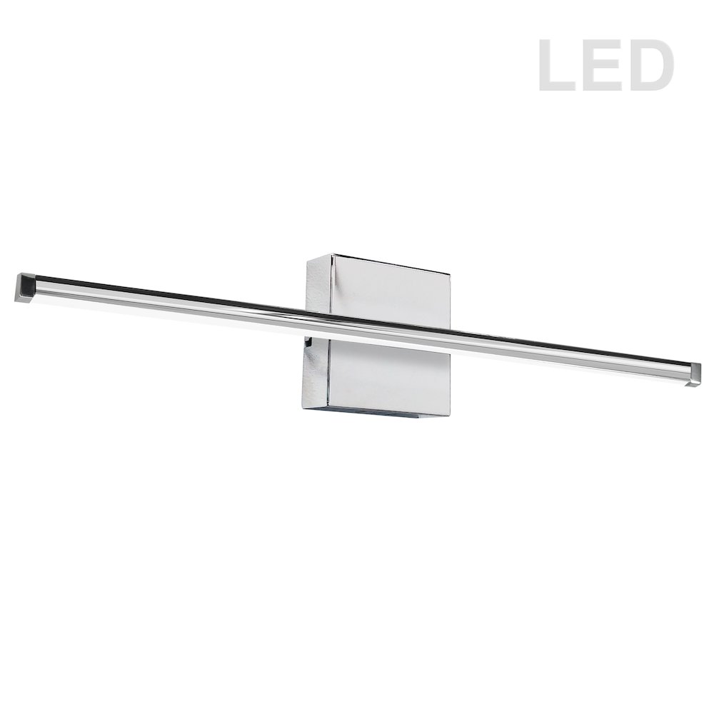 30W Wall Sconce, Polished Chrome with White Acrylic Diffuser. Picture 1