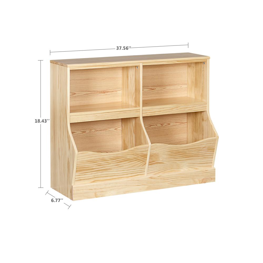 Solid Wood Toy Organizer Shelf-
Natural Finish. Picture 1