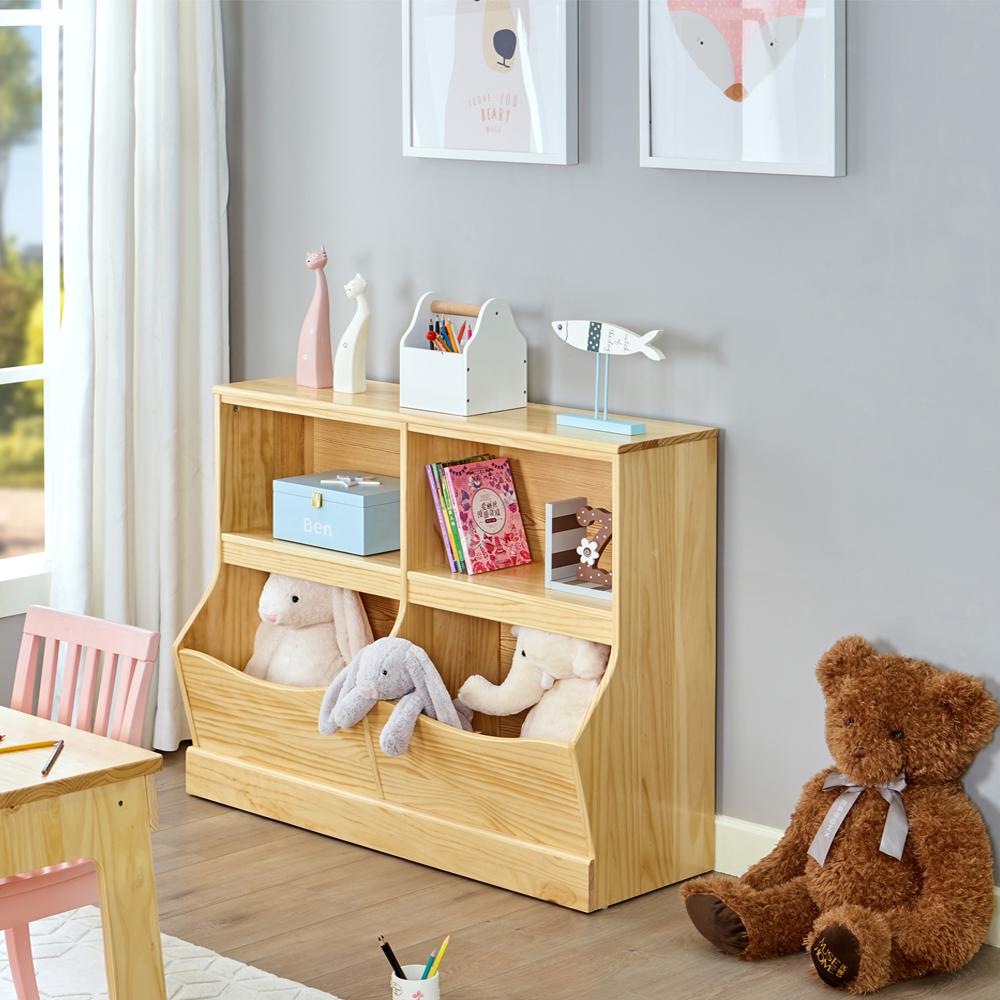 Solid Wood Toy Organizer Shelf-
Natural Finish. Picture 3