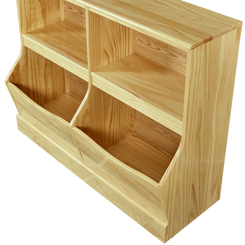 Solid Wood Toy Organizer Shelf-
Natural Finish. Picture 7