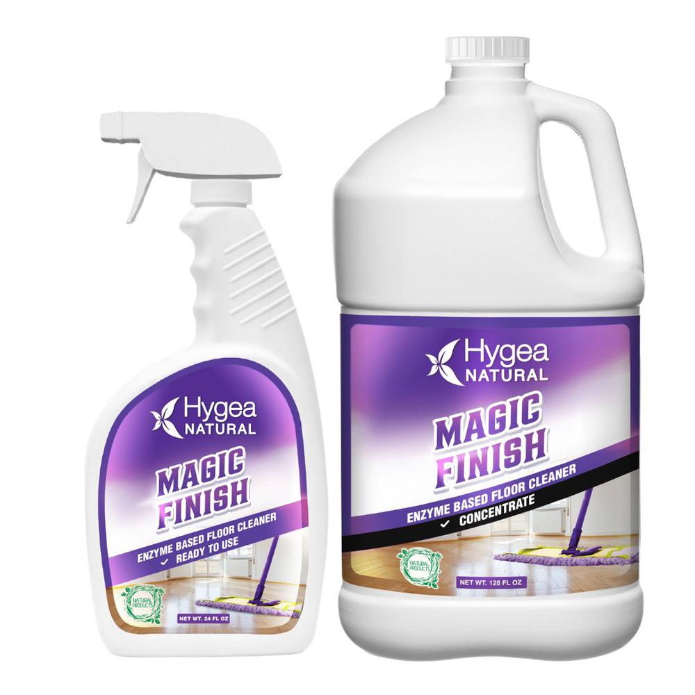 Magic Finish - Natural Enzyme-Based Floor Cleaner 24oz Spray + Concentrated Refill. Picture 1