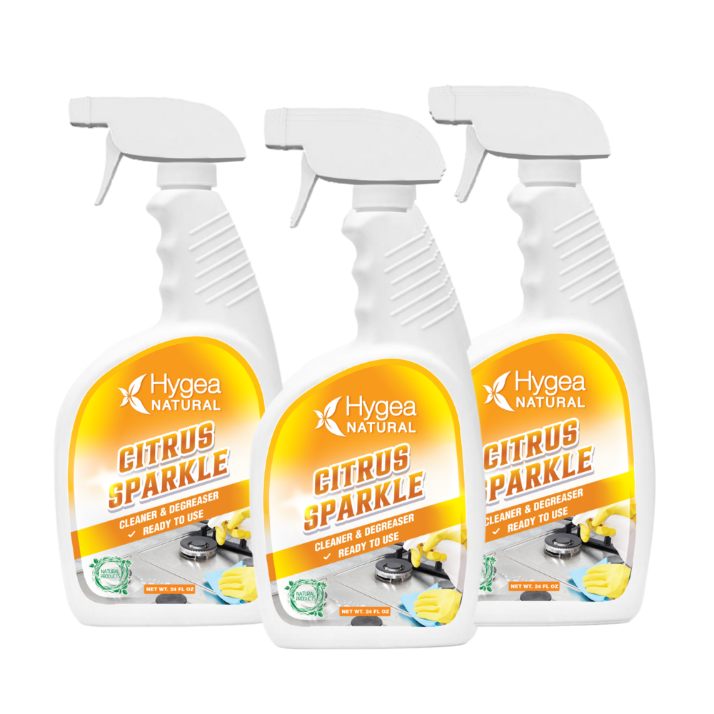 Citrus Sparkle - Natural Cleaner and Degreaser Ready to use 24oz Spray (3 pack). Picture 1