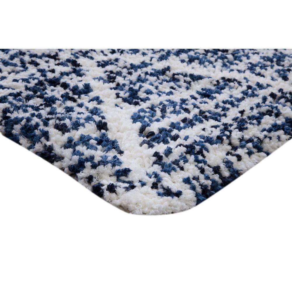 Oasis Delphine Royal Blue and White Polyester Area Rug, 7'10" x 10'1". Picture 4