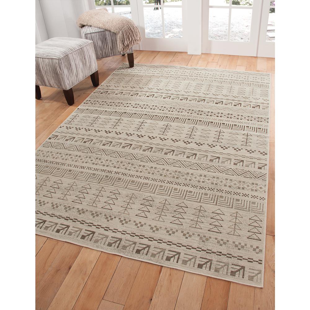 Sonoma Ambrose Ivory, Brown, and Natural Area Rug, 5'3" x 7'6". Picture 4