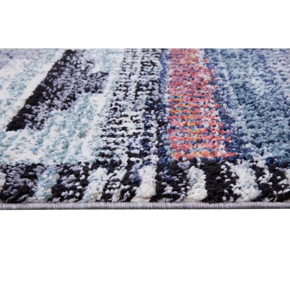 Sedona Larkin Blue, Multi-color Polyester Area Rug, 5'3" x 7'6". Picture 6