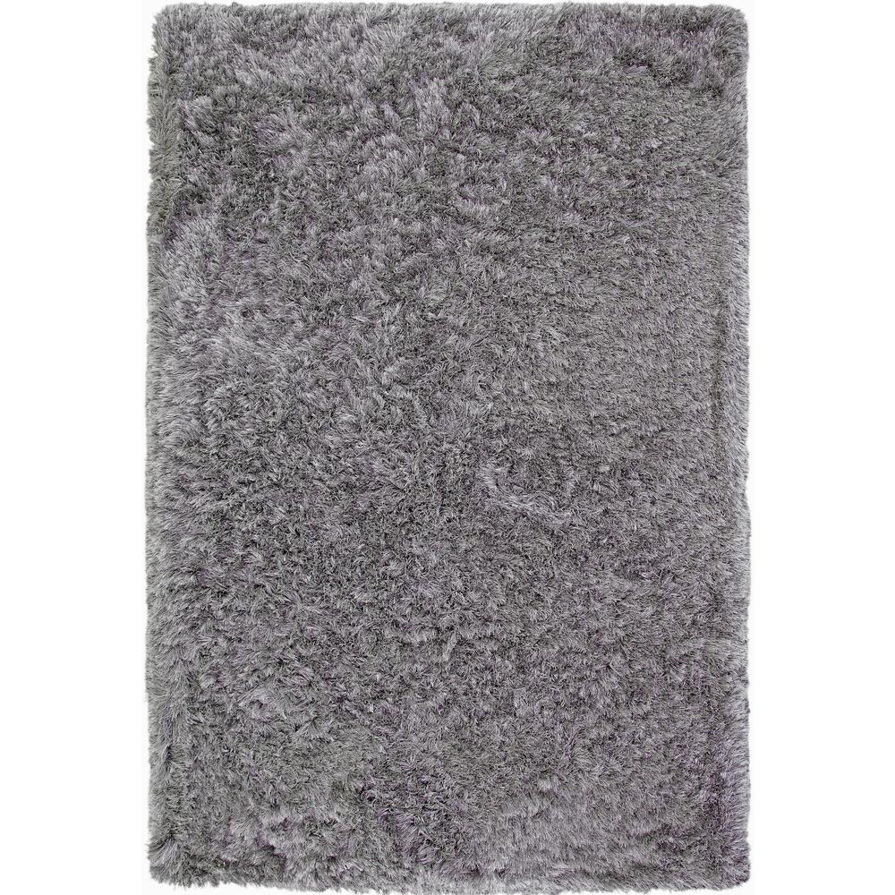Luxe Shag Grey Area Rug, 5' x 8'. Picture 4