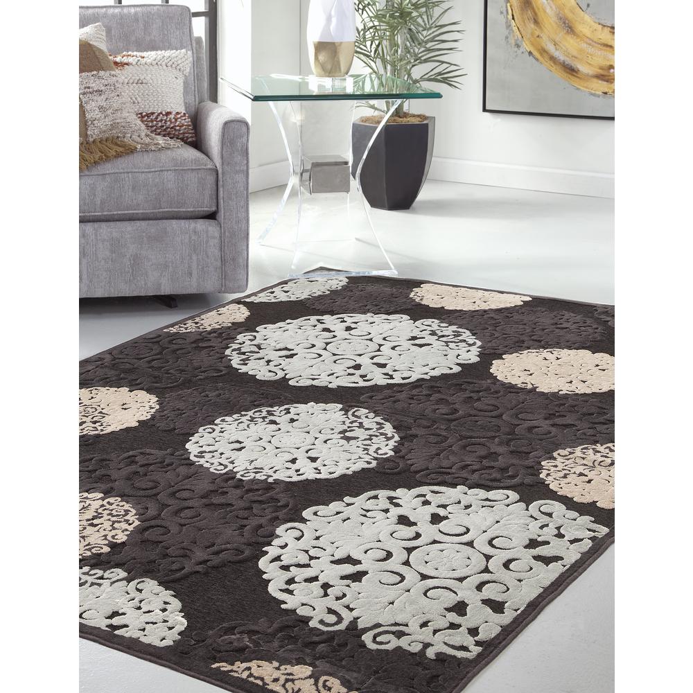 Napa Dante Charcoal/Ivory/Lt. Blue Area Rug, 7'10" x 10'10". Picture 1