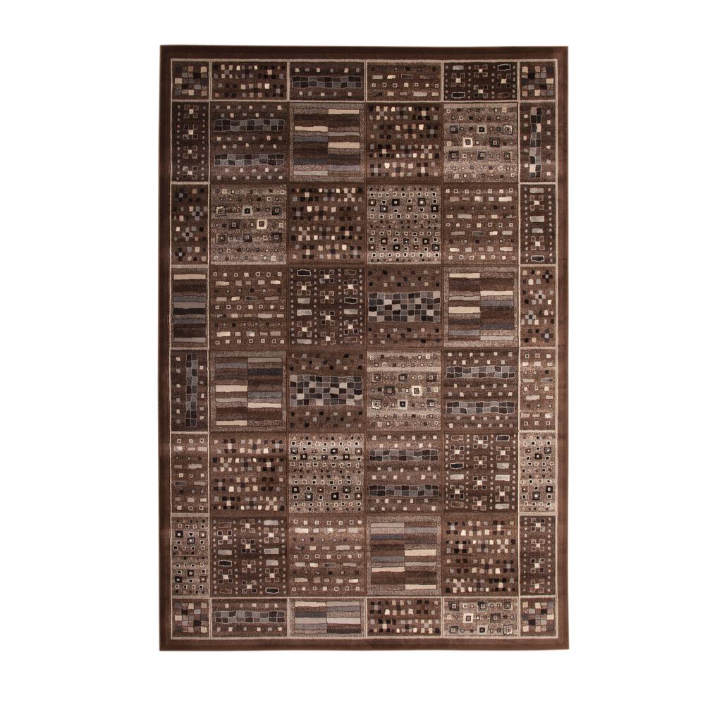 Sonoma Drexel Chocolate/Ivory/Grey Area Rug, 7'10" x 10'1". Picture 4