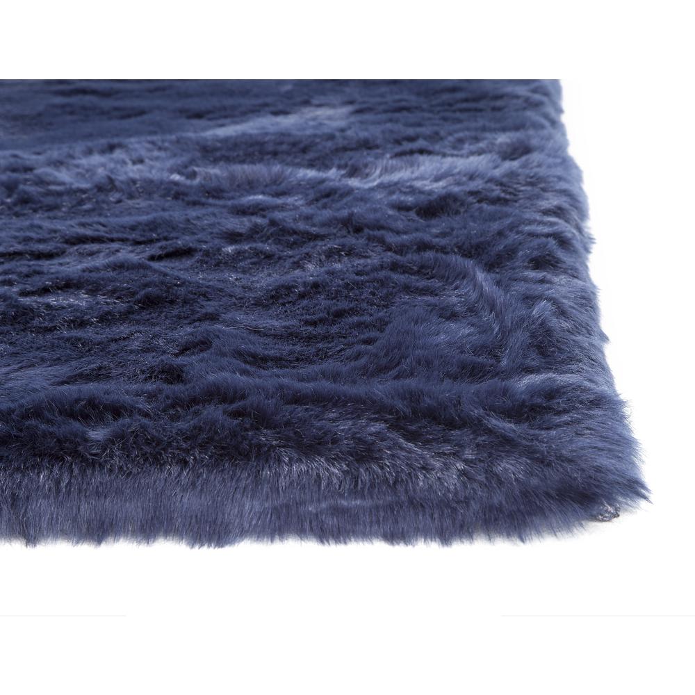 Mink Saphire Faux Fur Area Rug, 8' x 10'. Picture 2