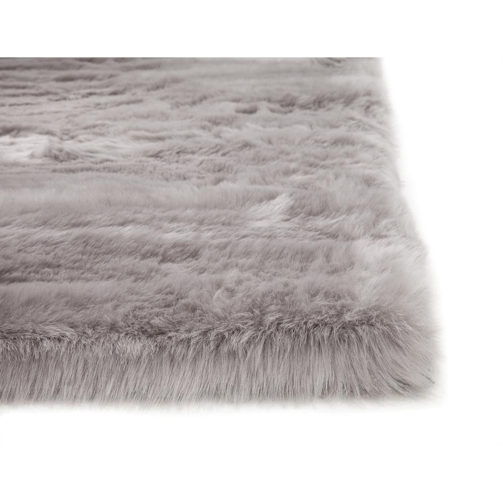 Mink  Silver Faux Fur Area Rug, 8' x 10'. Picture 2