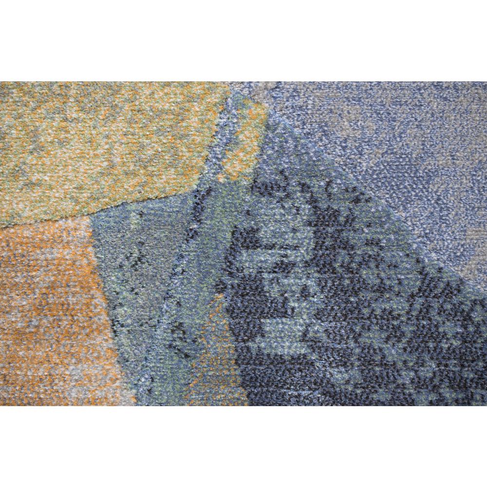 Essentials Abstract Orange, Sage, Blue, Gray, Ivory and Mauve Polypropylene Area Rug, 7'9" x 10'6". Picture 3