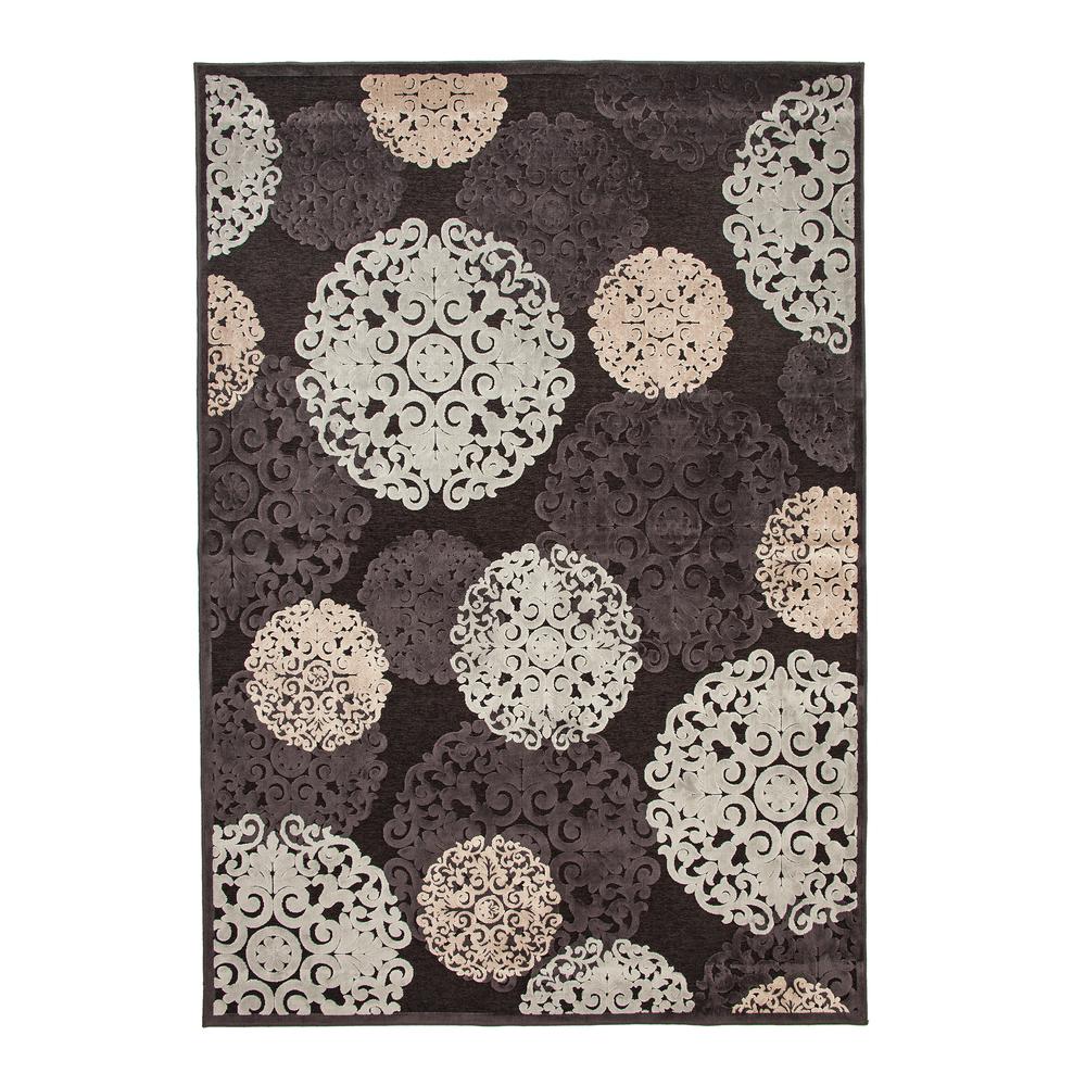 Napa Dante Charcoal/Ivory/Lt. Blue Area Rug, 5'3" x 7'6". Picture 4