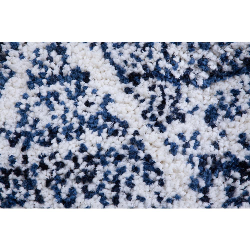 Oasis Delphine Royal Blue and White Polyester Area Rug, 7'10" x 10'1". Picture 3