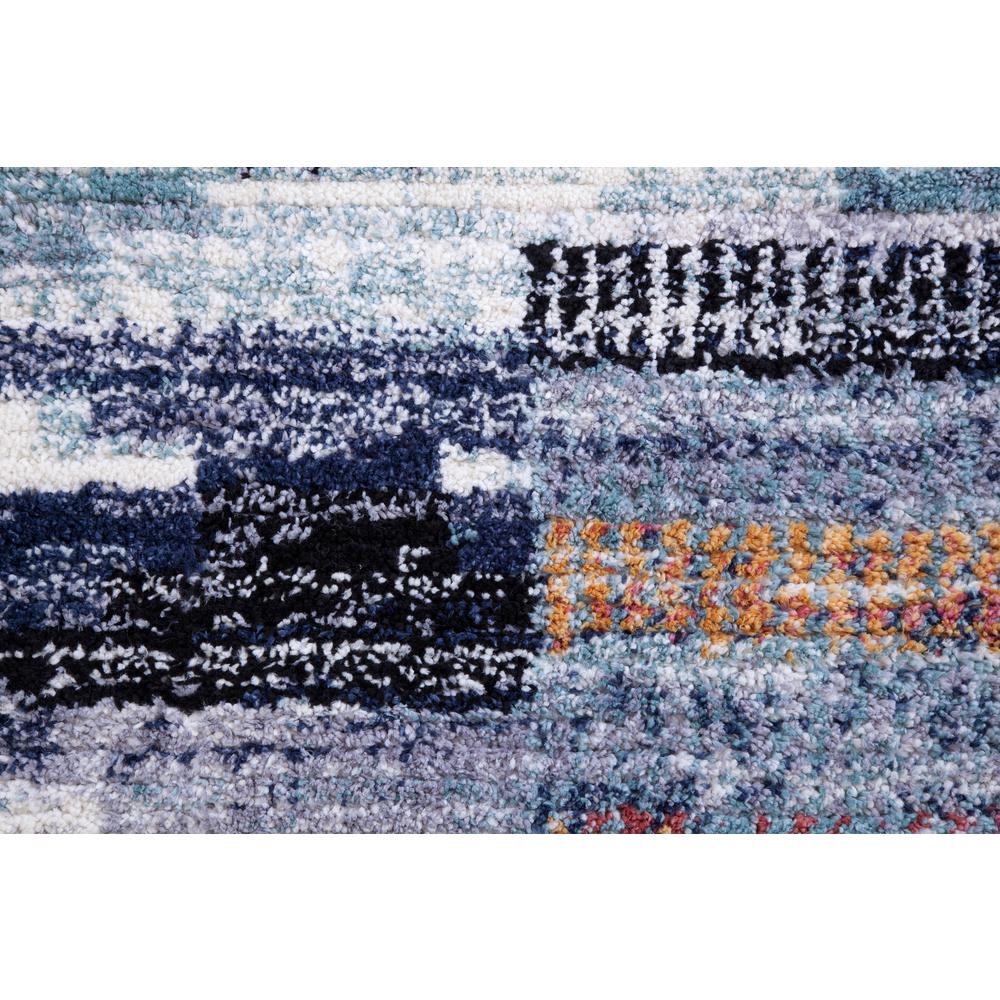 Sedona Larkin Blue, Multi-color Polyester Area Rug, 5'3" x 7'6". Picture 3
