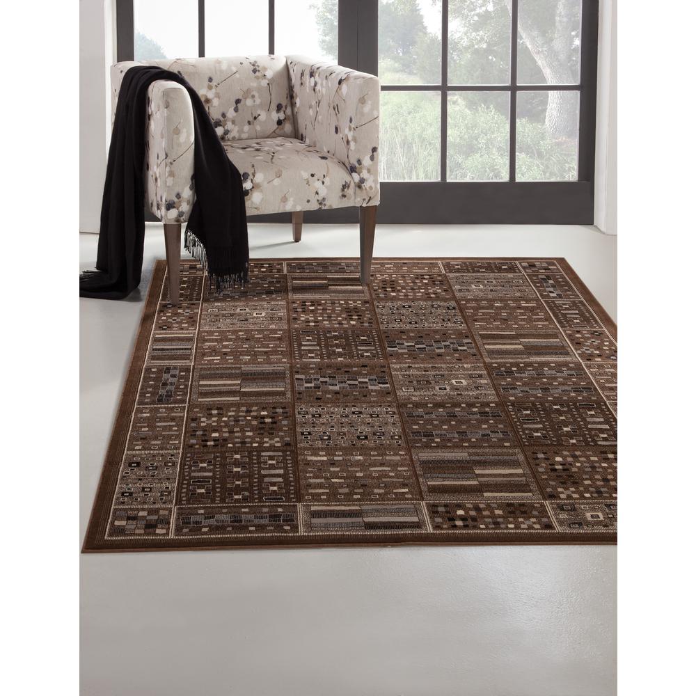 Sonoma Drexel Chocolate/Ivory/Grey Area Rug, 7'10" x 10'1". Picture 1