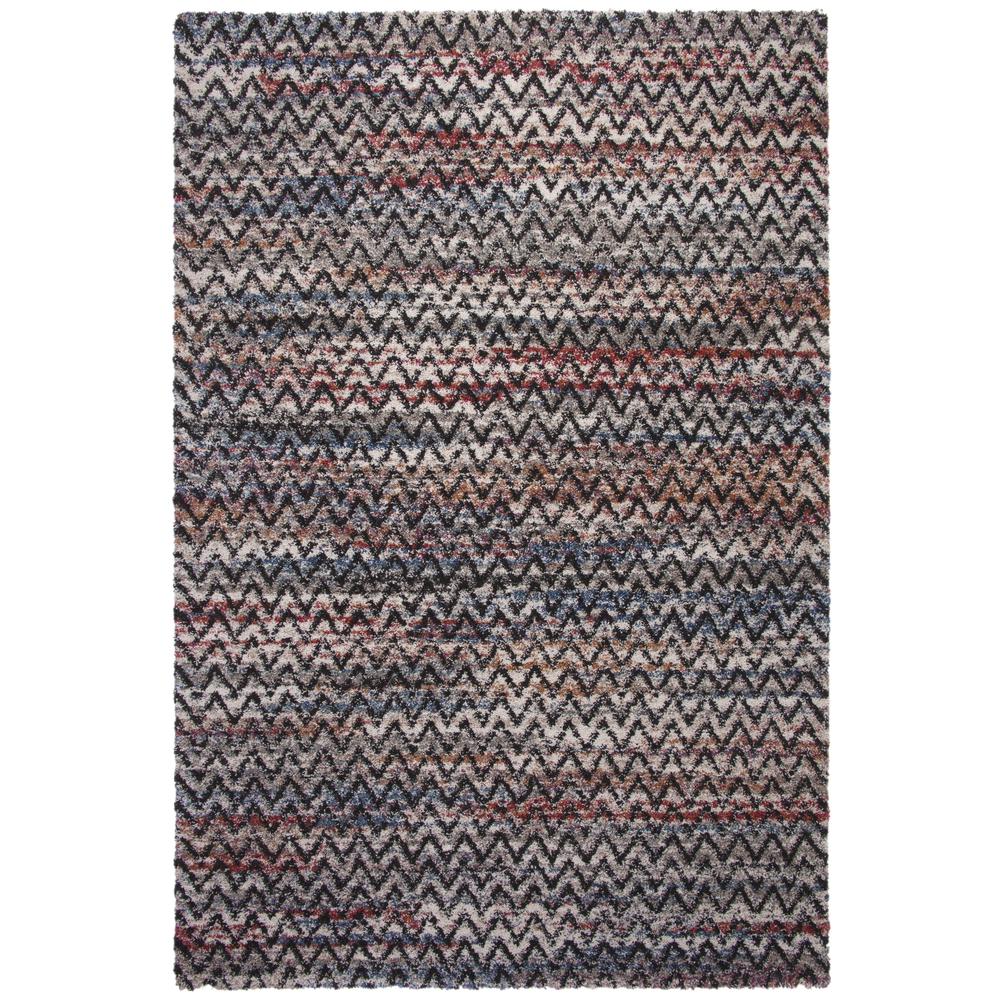 Granada Riley Black, Blue, Red, Natural and Ivory Area Rug, 7'10" x 10'10". Picture 4