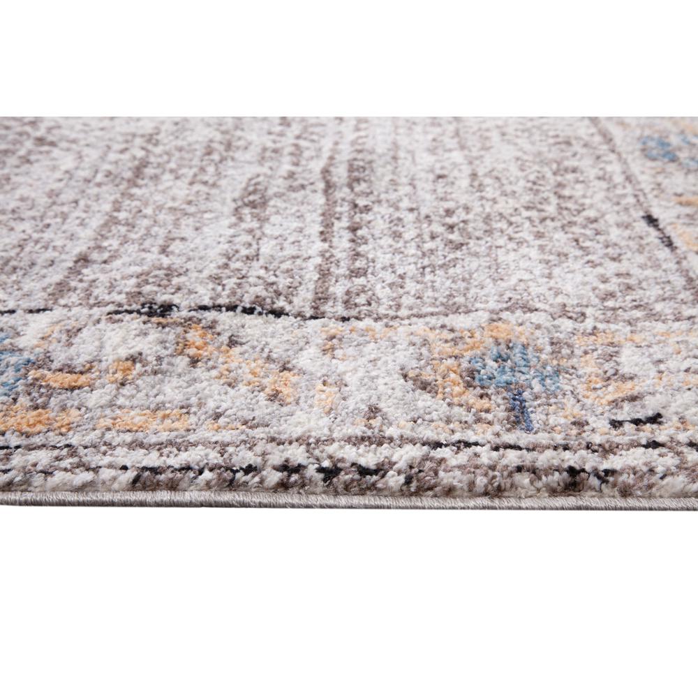Mojave Distressed Medallion Cream and Blue Polyester Area Rug, 7'10" x 10'1". Picture 7