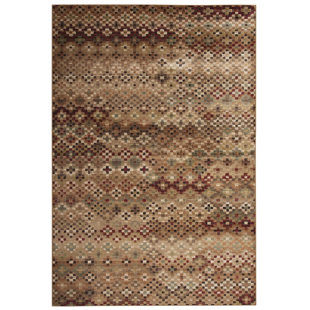 Sonoma Liano Tan/Beige/Rust/Chocolate Area Rug, 5'3" x 7'6". Picture 4