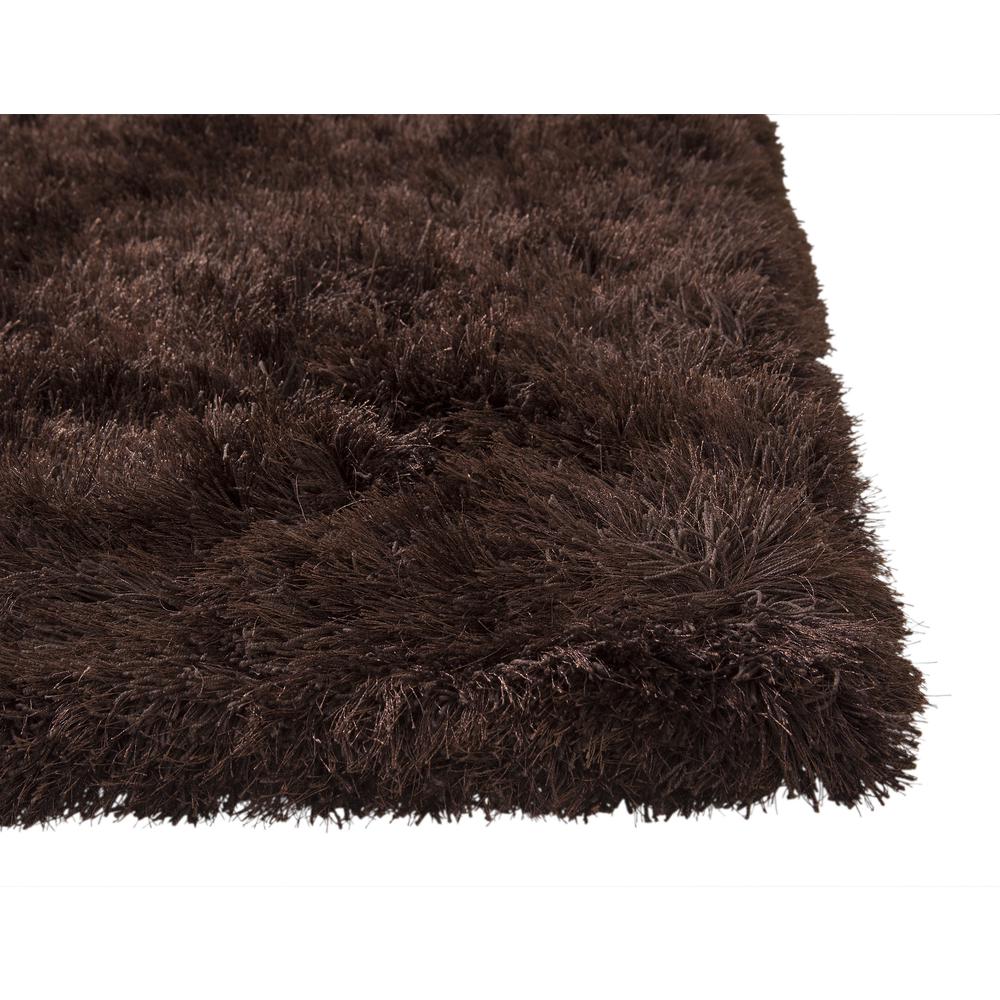 Luxe Shag Chocolate Area Rug, 5' x 8'. Picture 2