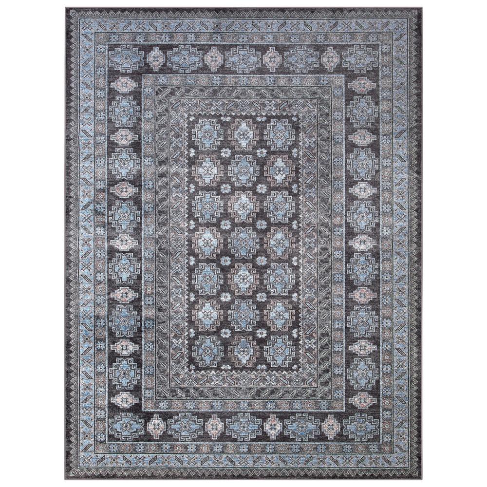 Sonoma Salina Charcoal/Blue/Pink Area Rug, 5'3" x 7'6". Picture 1