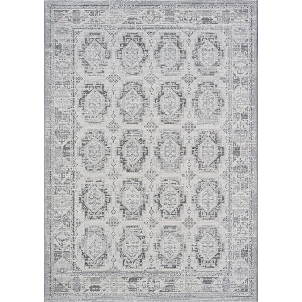 Essentials Whispers Ivory, Gray, and Beige Polypropylene Area Rug, 7'9" x 10'6". Picture 1