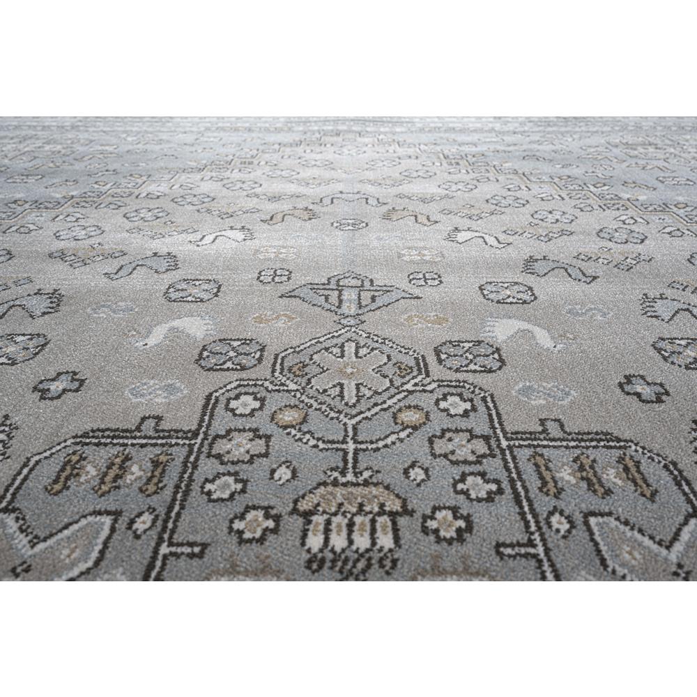 Sonoma Gabriella Medallion Grey, Blue, Ivory and Beige Viscose Area Rug, 7'10" x 10'. Picture 8