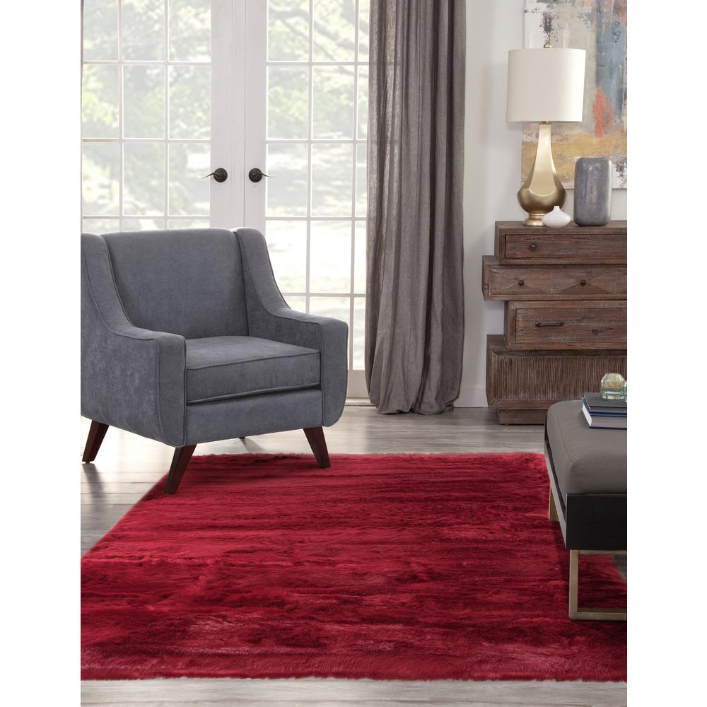 Mink Ruby Faux Fur Area Rug, 5' x 8'. Picture 1
