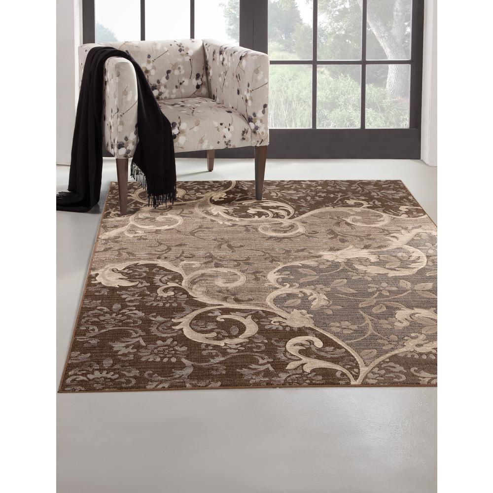 Sonoma Chauncy Grey/Chocolate Area Rug, 5'3" x 7'6". Picture 1