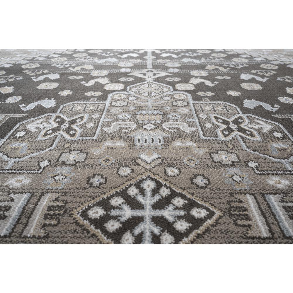 Sonoma Gabriella Medallion Brown, Beige, Ivory and Blue Viscose Area Rug, 7'10" x 10'. Picture 8