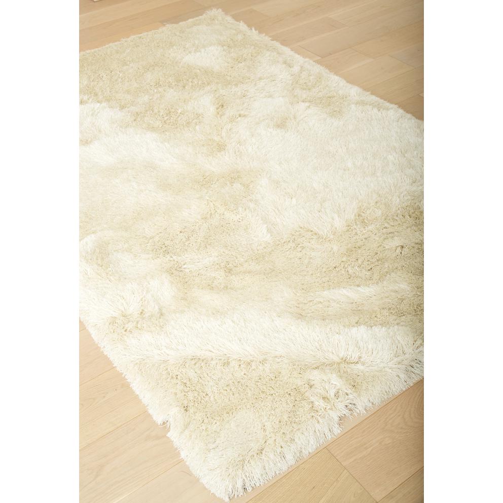 Luxe Shag Ivory Area Rug, 5' x 8'. Picture 4