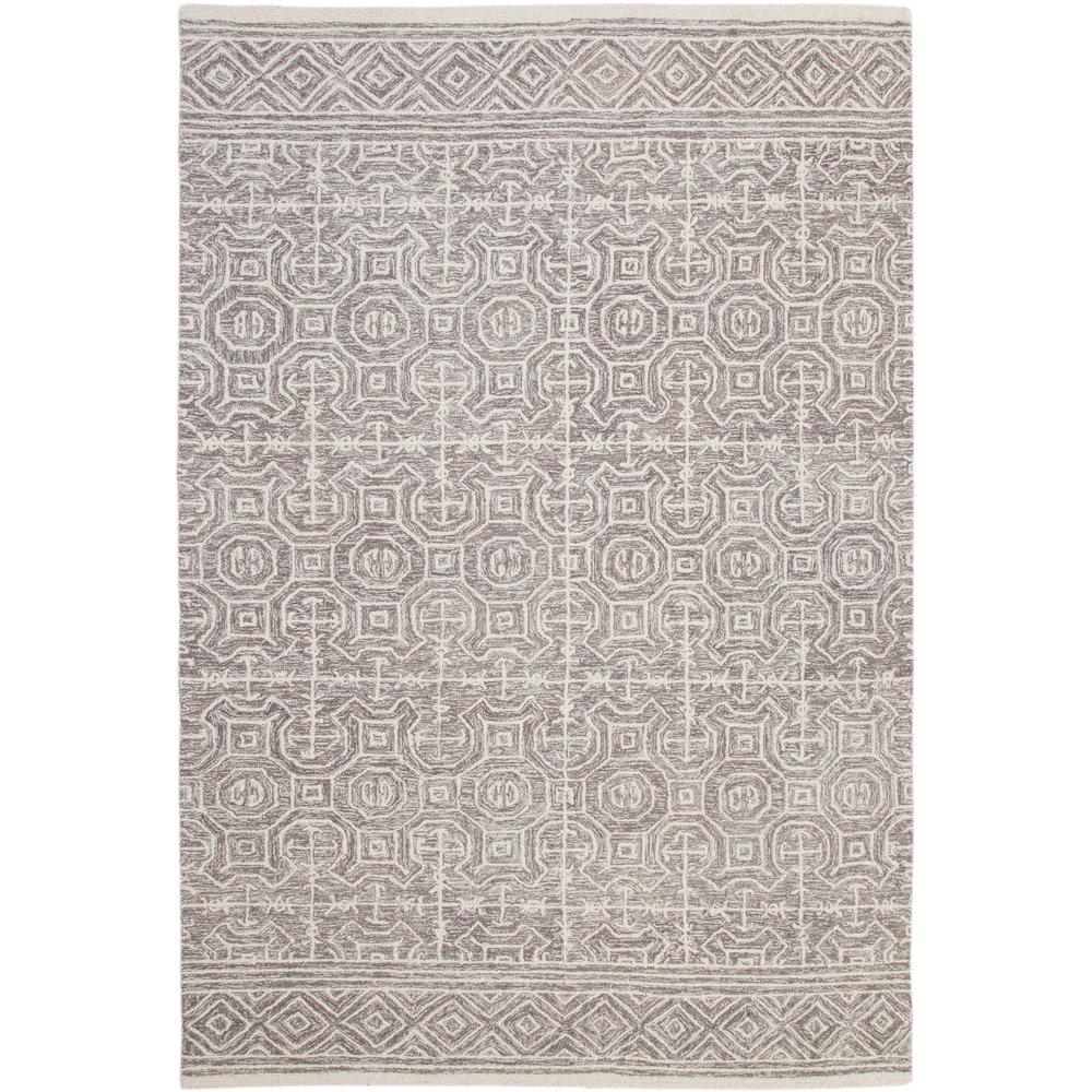 Everest Chione Grey and Ivory Area Rug, 8' x 10'. Picture 2