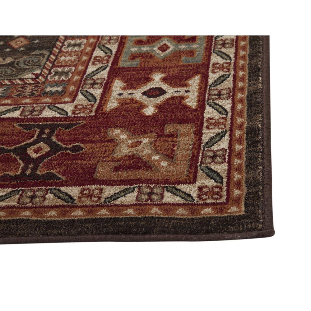 Sonoma Curran Chocolate/Red/Ivory Area Rug, 5'3" x 7'6". Picture 2