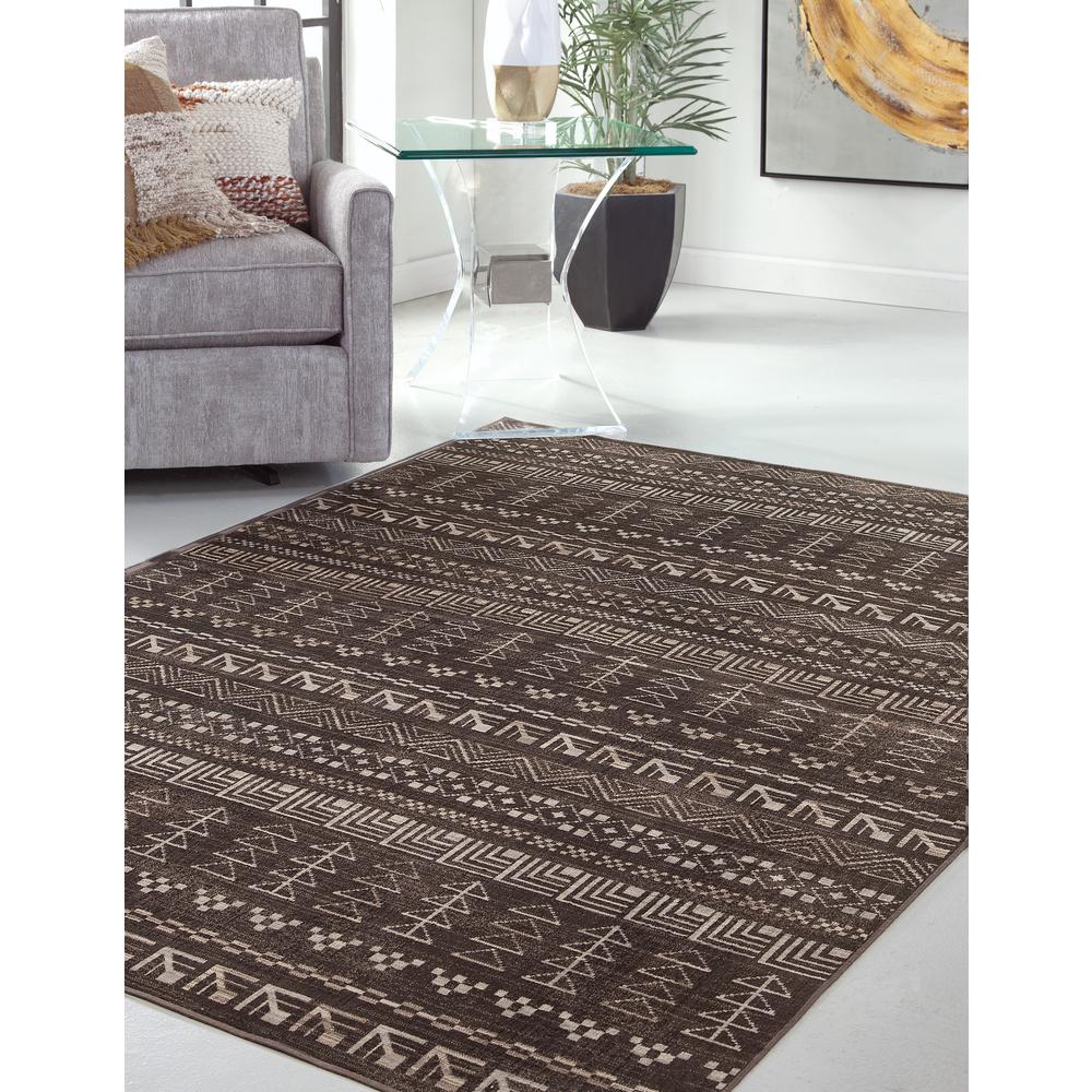 Sonoma Ambrose Brown, Natural and Ivory Area Rug, 5'3" x 7'6". Picture 4