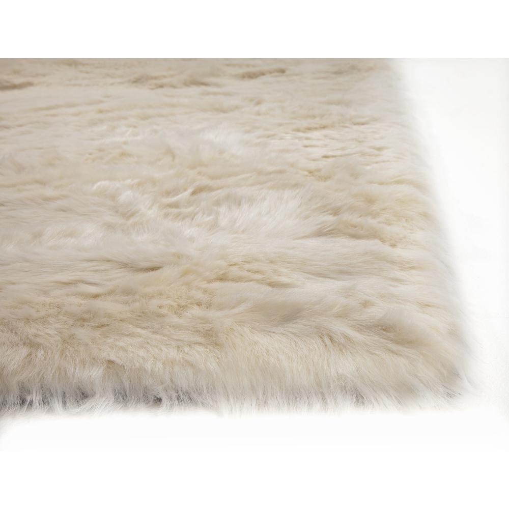 Mink Ivory Faux Fur Area Rug, 8' x 10'. Picture 2