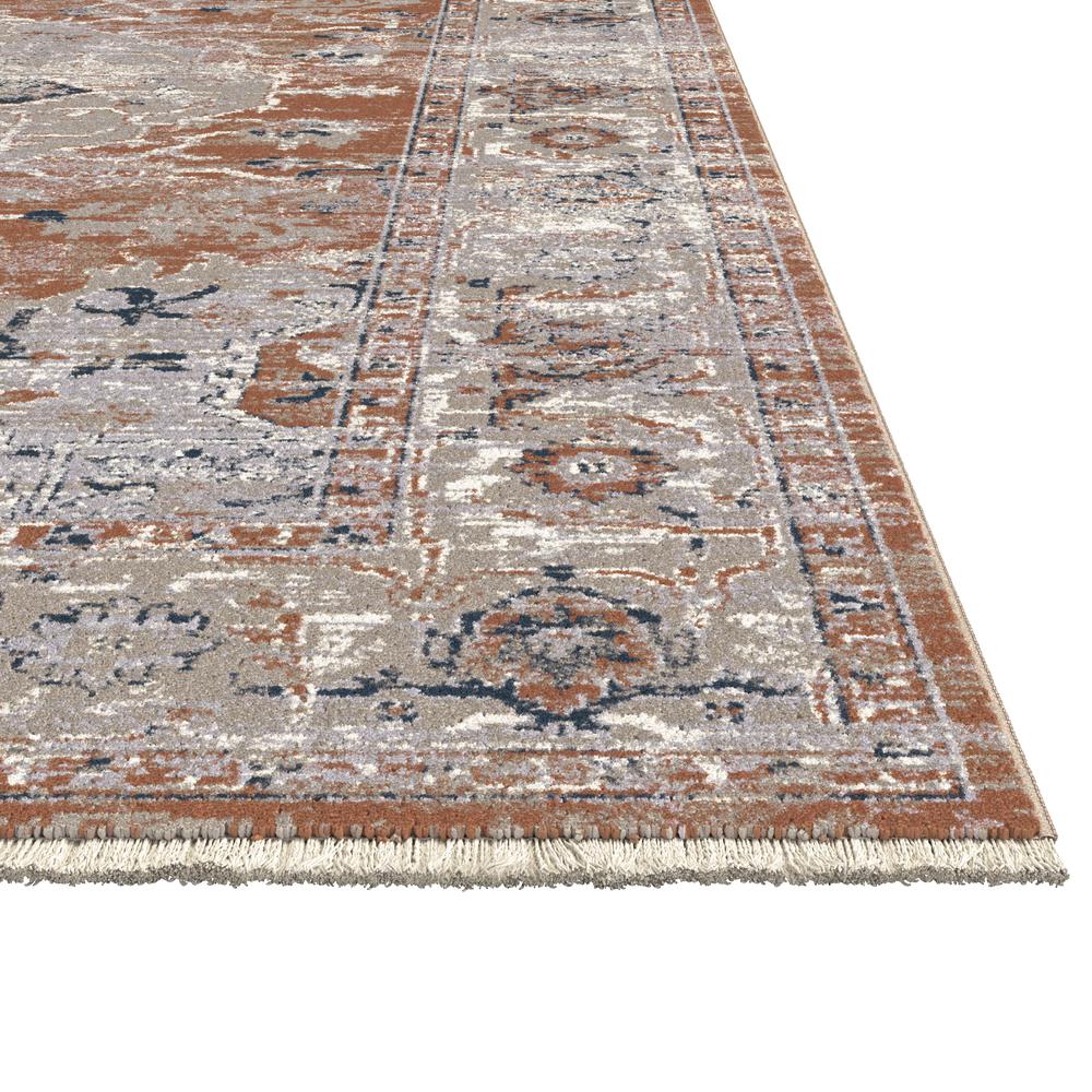 Summit Rawlins Rust/Natural/Blue Area Rug, 3'11" x 5'7". Picture 4