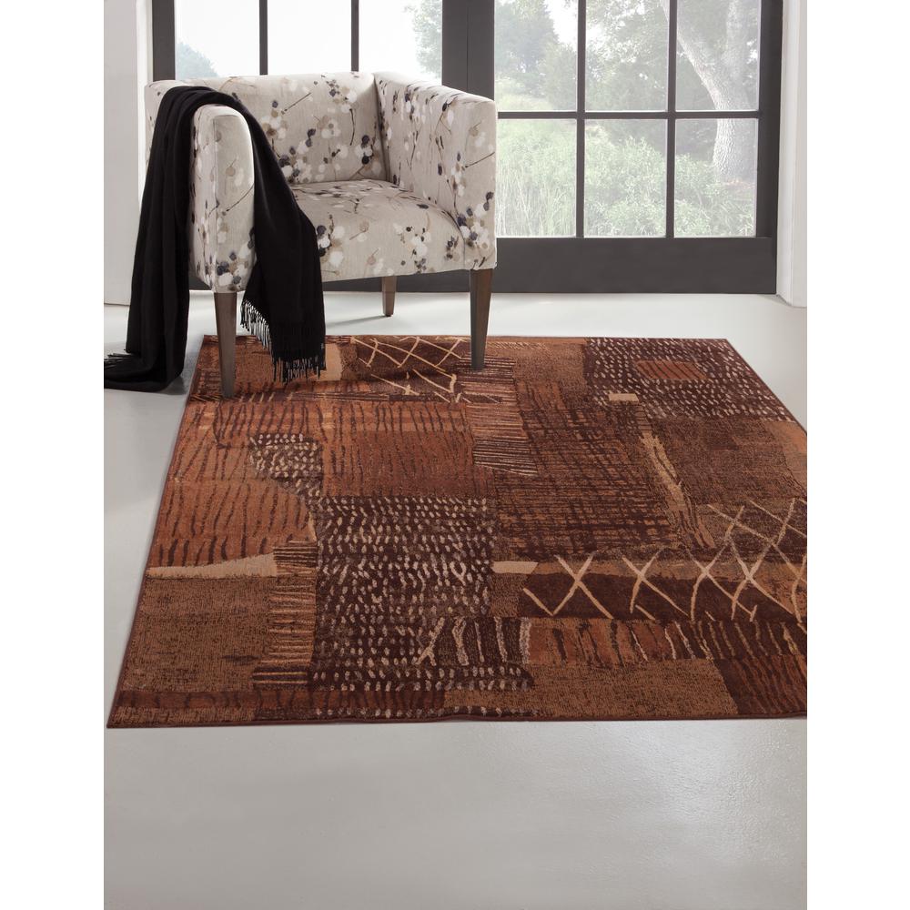 Sonoma Natoma Rust/Brown/Golds Area Rug, 7'10" x 10'1". Picture 1
