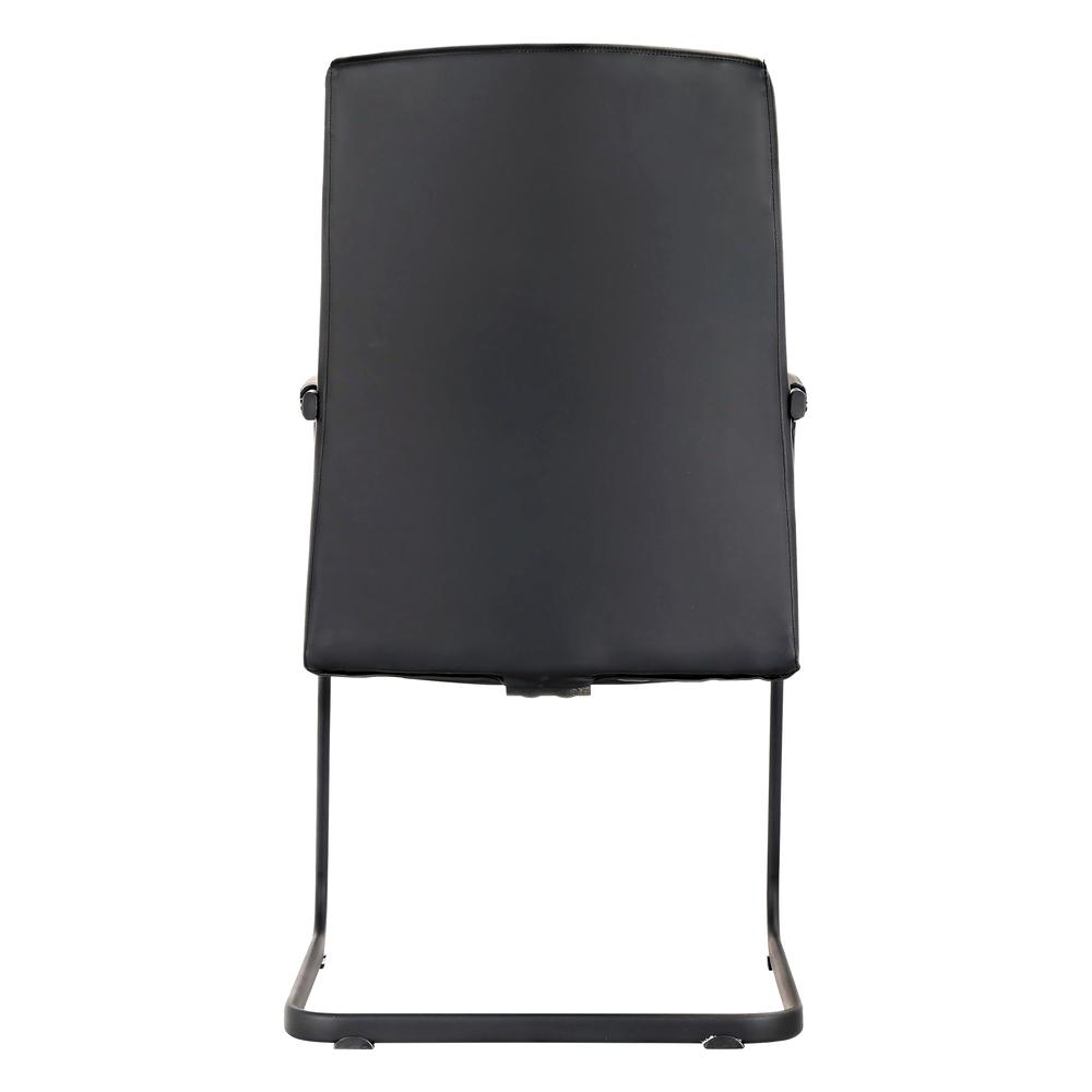 Evander Office Guest Chair in Black Leather. Picture 8