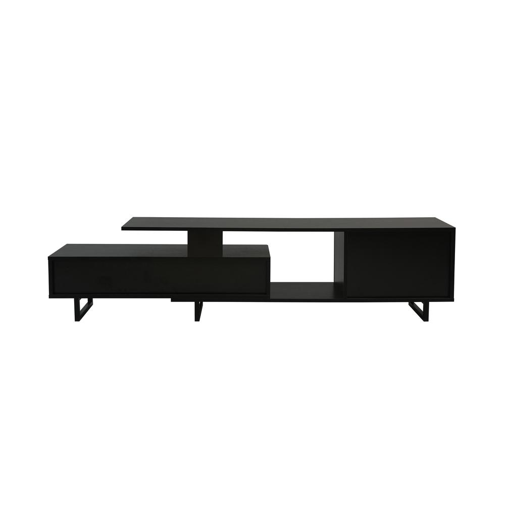 Avery Mid-Century Modern TV Stand with MDF Cabinet and Powder Coated Steel Legs. Picture 16