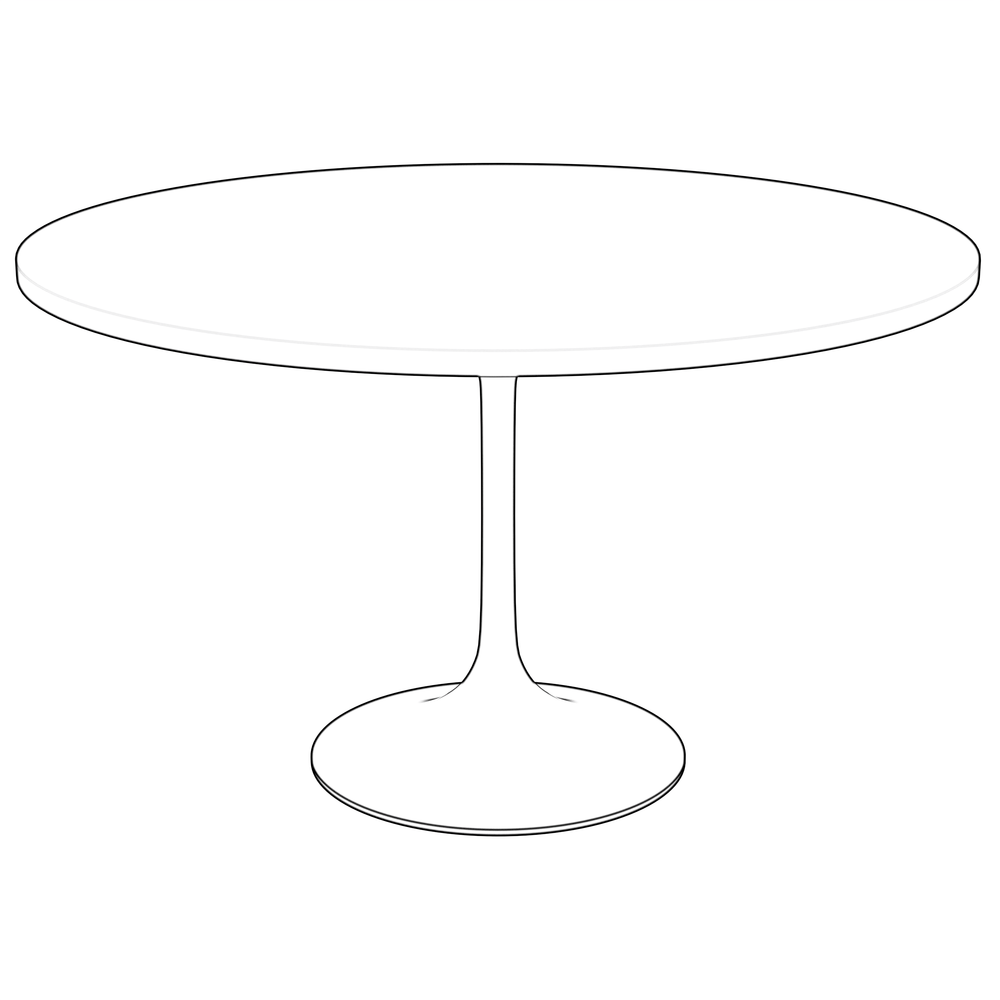 Verve 48" Round Dining Table, Brushed Gold Base with Dark Maple MDF Top. Picture 5