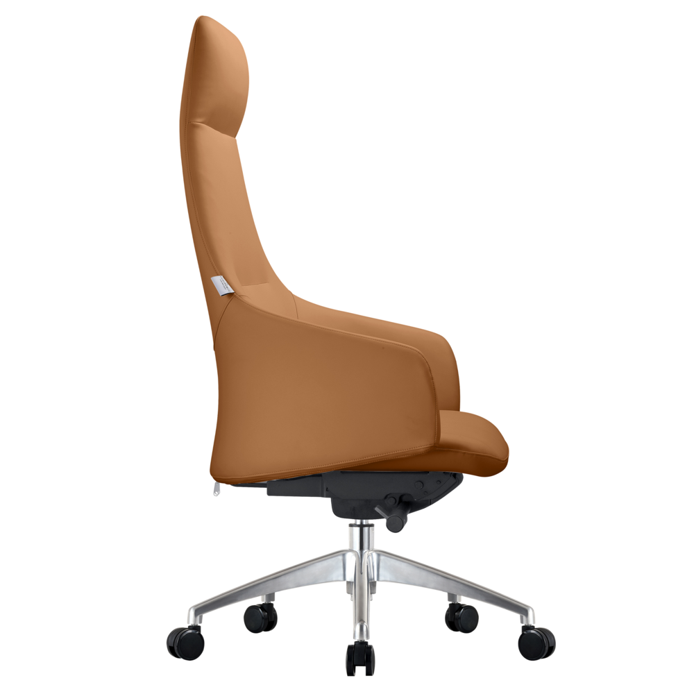 Celeste Series Office Tall Chair in Acorn Brown Leather. Picture 6