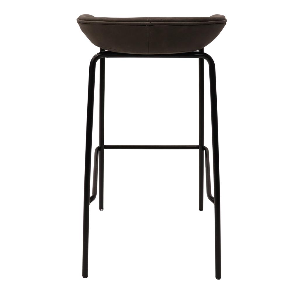 Barstool with Upholstered Faux Leather Seat and Powder Coated Iron Frame. Picture 5