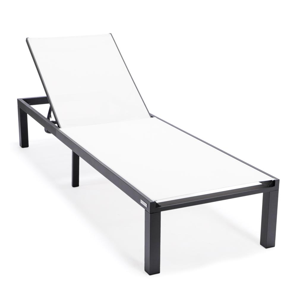 Marlin Patio Chaise Lounge Chair With Black Aluminum Frame, Set of 2. Picture 3