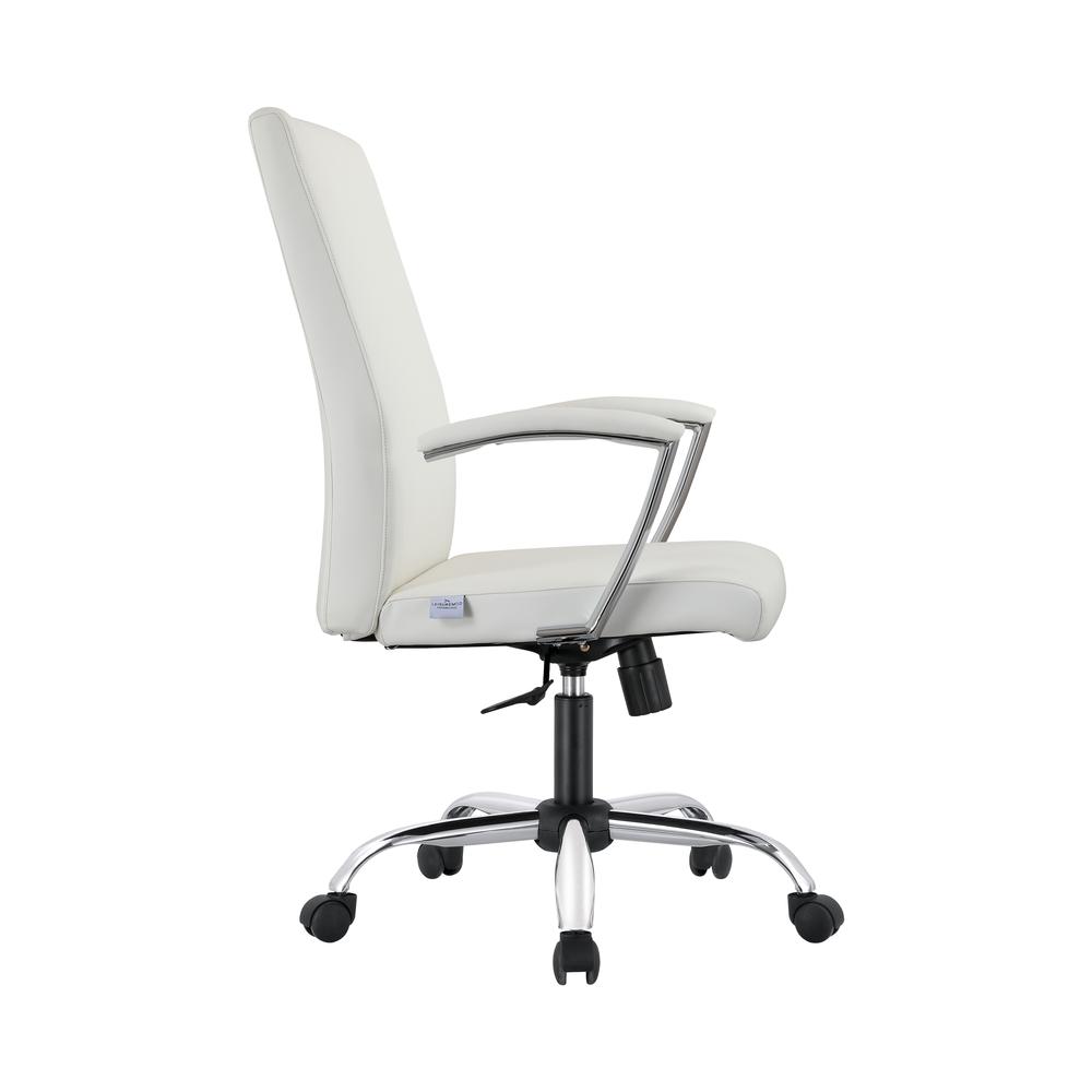 Evander Series Office Chair in White Leather. Picture 6