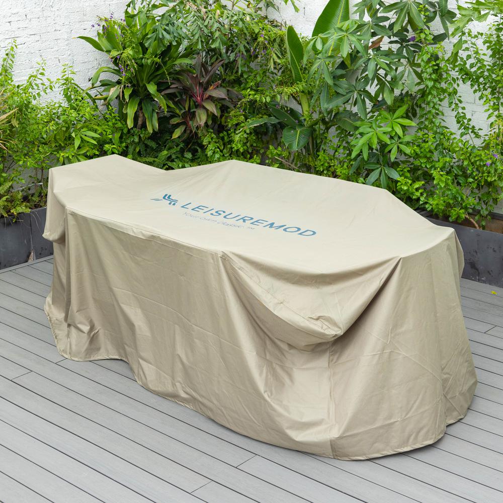 Chelsea Rectangular Outdoor Rain Cover for 63" Patio Dining Table. Picture 9