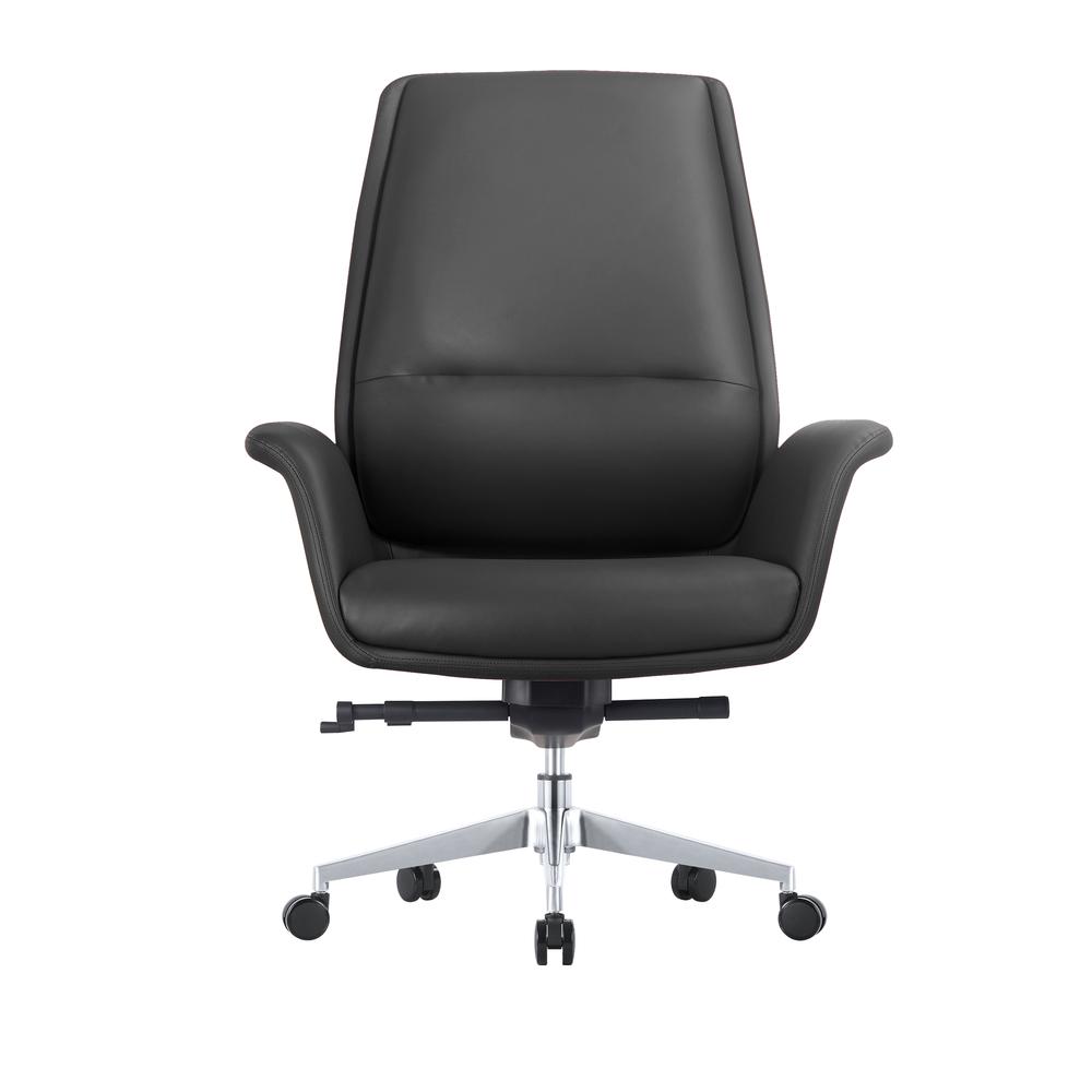 Summit Series Office Chair In Black Leather. Picture 2