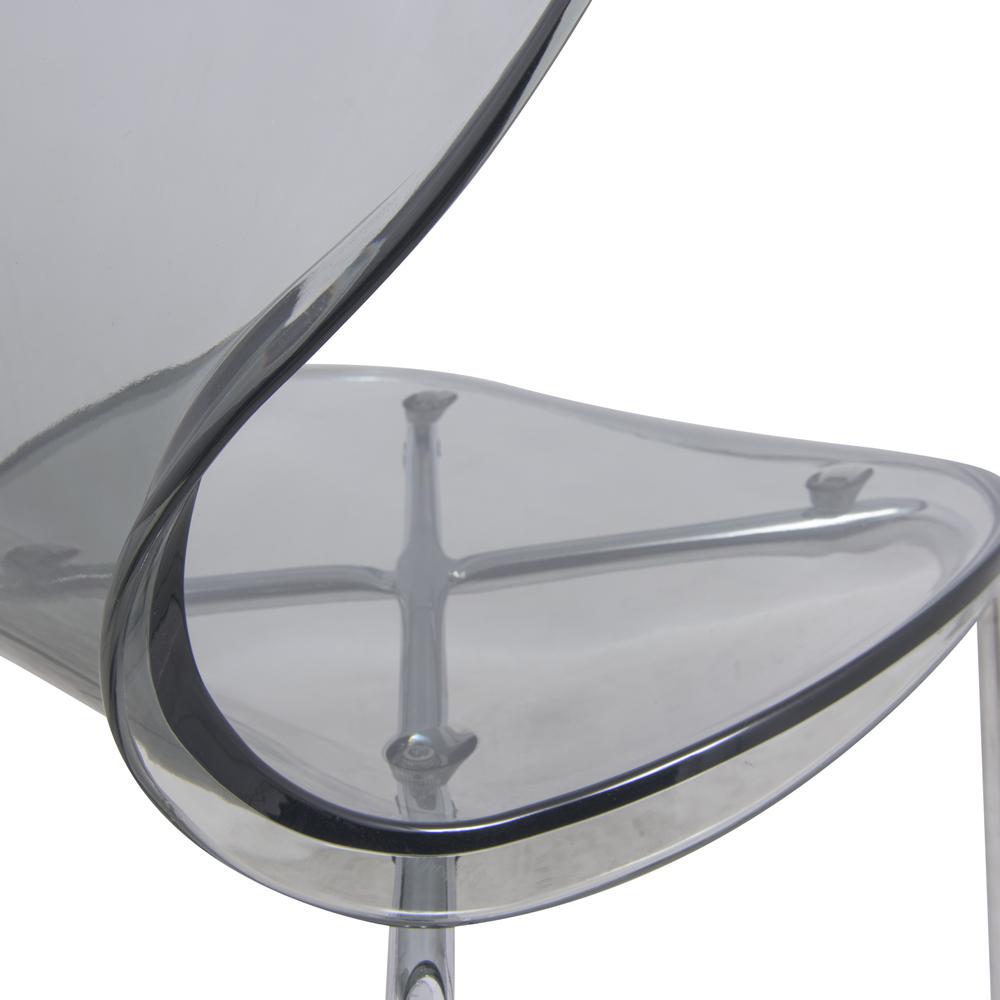 Modern Oyster Transparent Side Chair, Set of 2. Picture 7