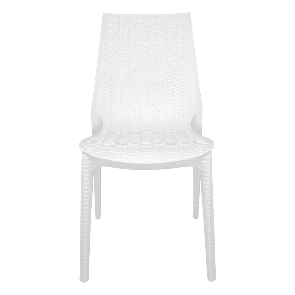 Kent Outdoor Patio Plastic Dining Chair, Set of 4. Picture 3