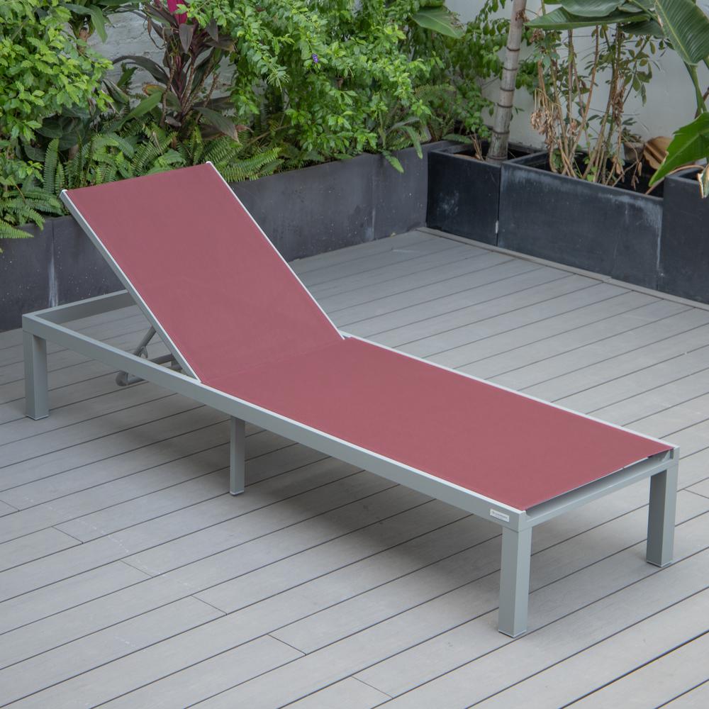 Grey Aluminum Outdoor Patio Chaise Lounge Chair. Picture 20