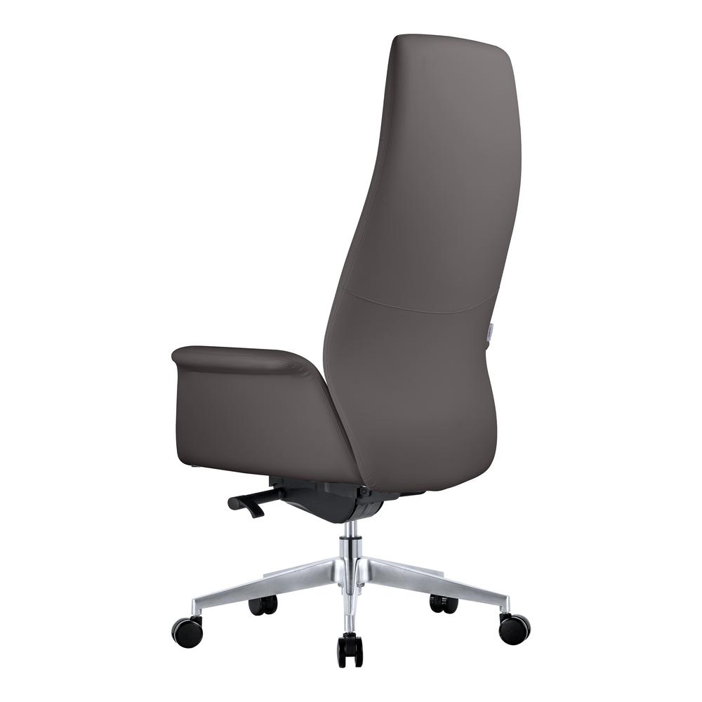 Summit Series Tall Office Chair In Grey Leather. Picture 8